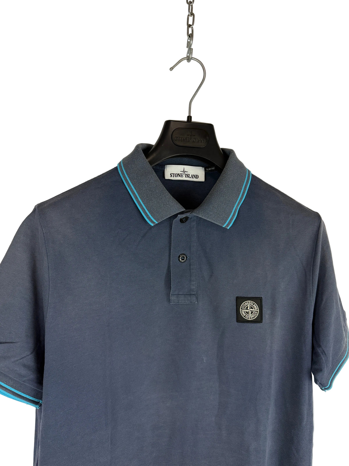 Polo blu Stone Island - Taglia L - foto 3