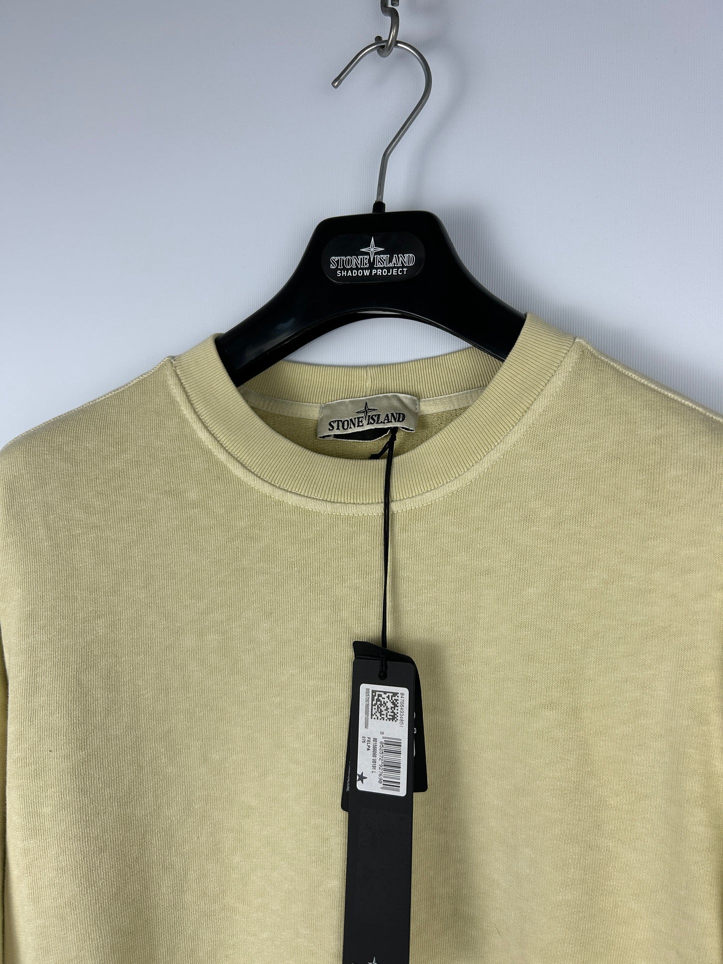 Felpa gialla Stone Island (nuova con cartellino) - Taglia L