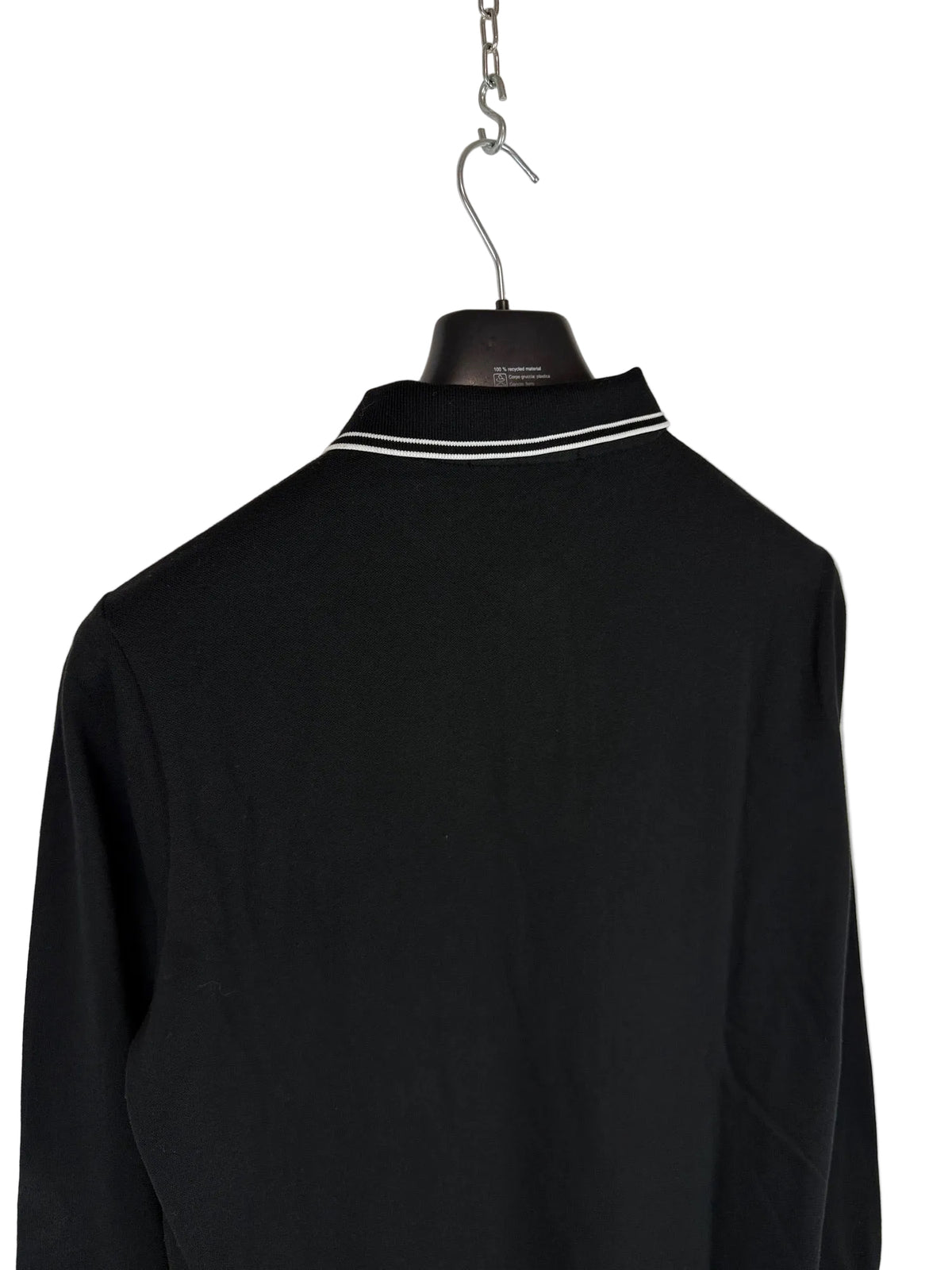 Polo nera a maniche lunghe Stone Island - Taglia L