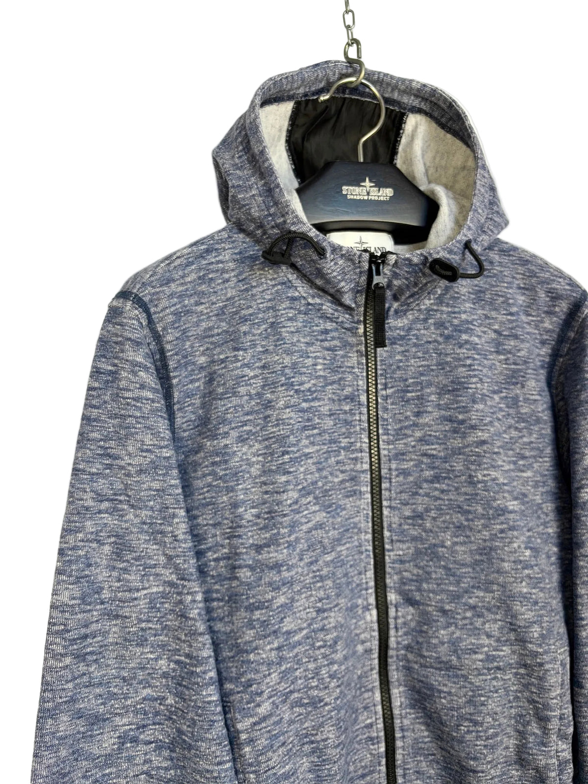 Felpa blu con zip e cappuccio Stone Island - Taglia L