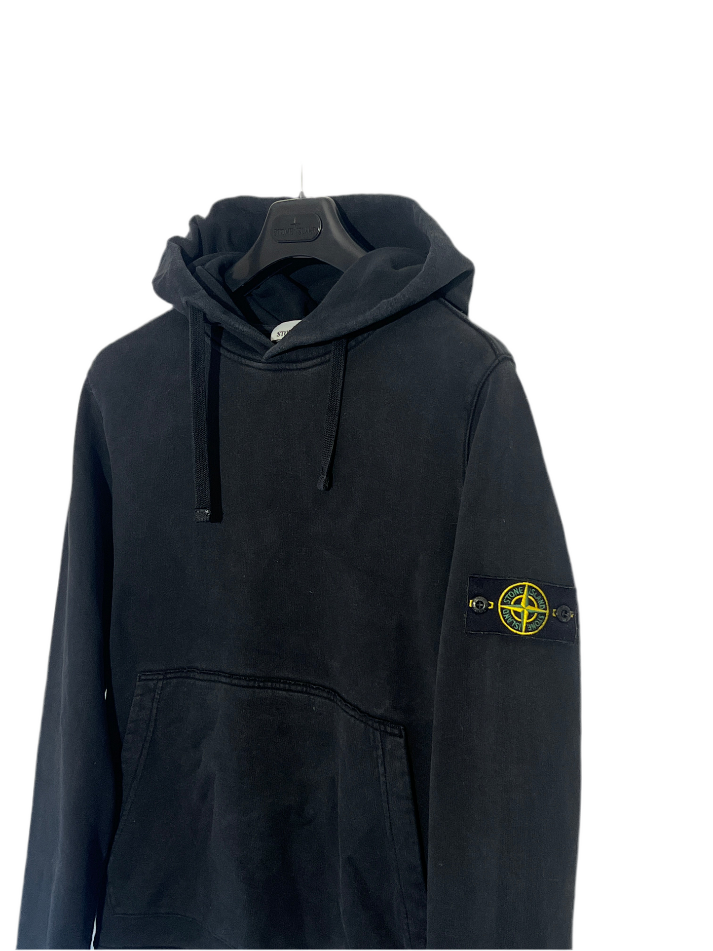 Felpa nera con cappuccio Stone Island - Taglia L