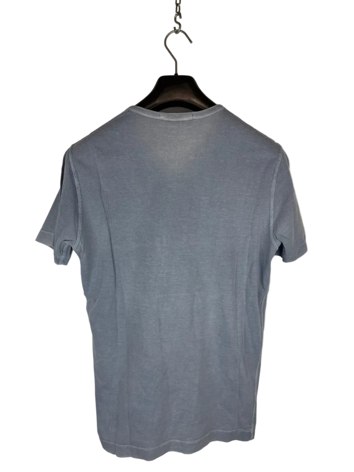 T-shirt azzurra con scollo a V Stone Island - Taglia S