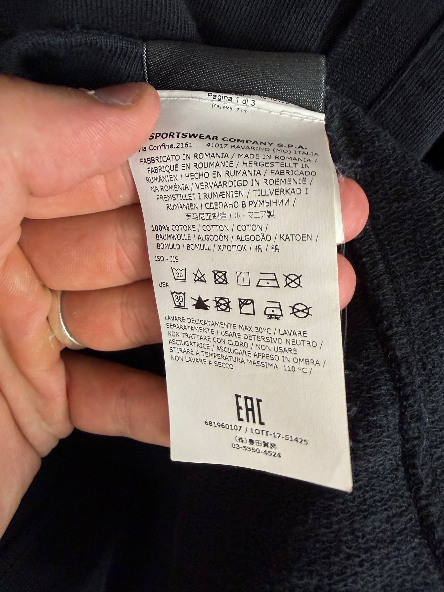 Felpa nera Stone Island Shadow Project - Taglia L