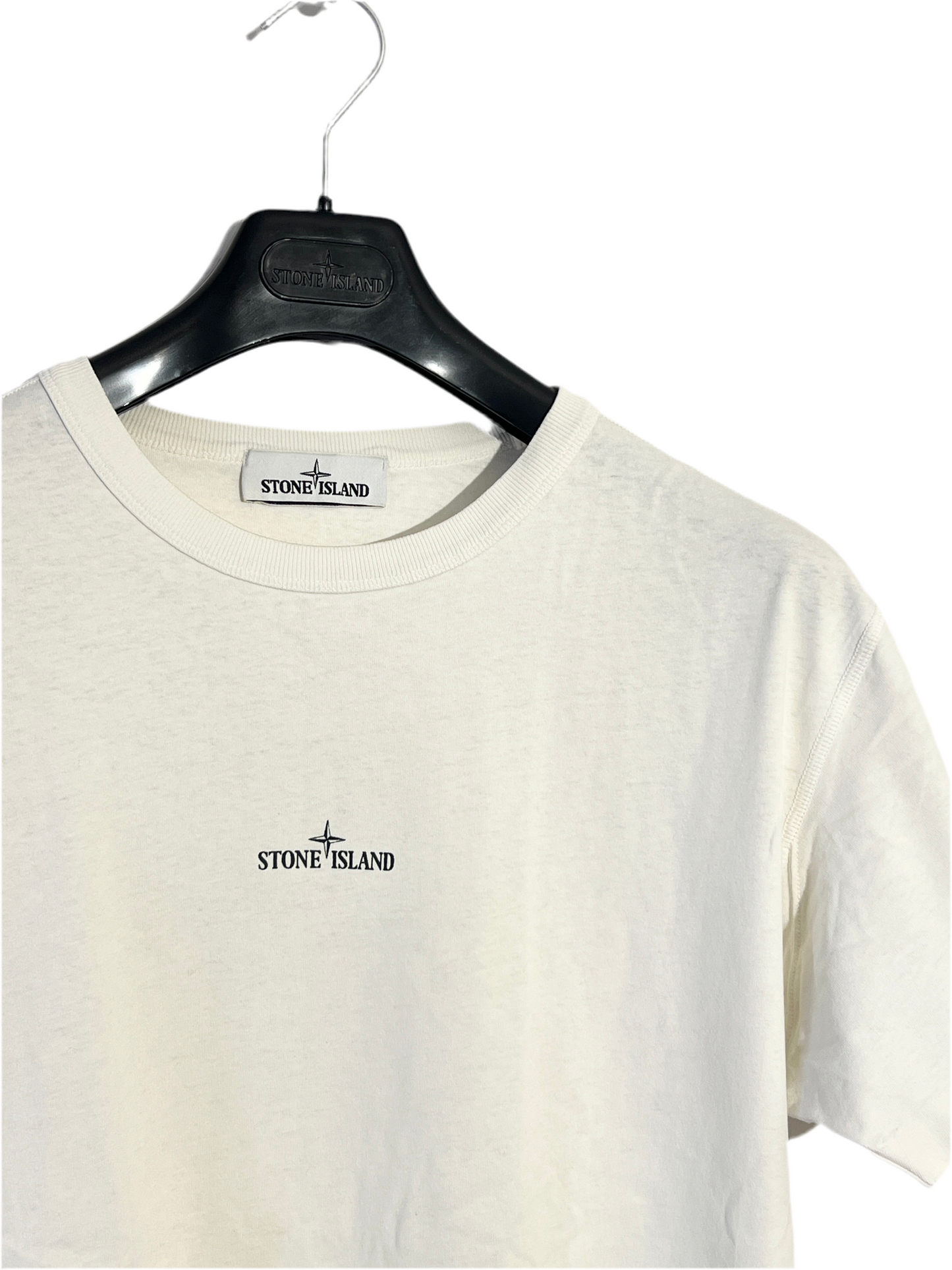 T-shirt bianca con stampa Stone Island - Taglia L