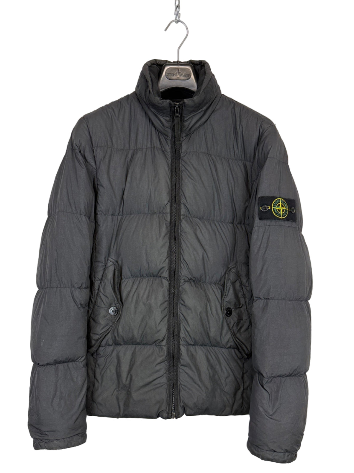 Giacca grigio scuro Garment Dyed Crinkle Reps NY Down Stone Island - Taglia M