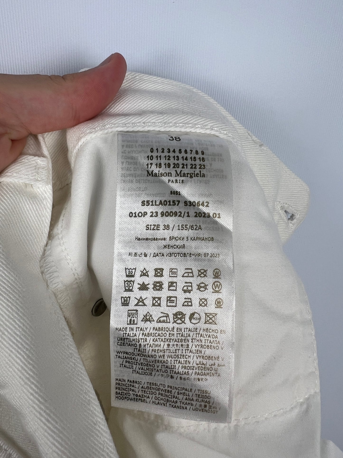 Jeans bianchi da donna Maison Martin Margiela (nuovi con cartellino) - Taglia 42