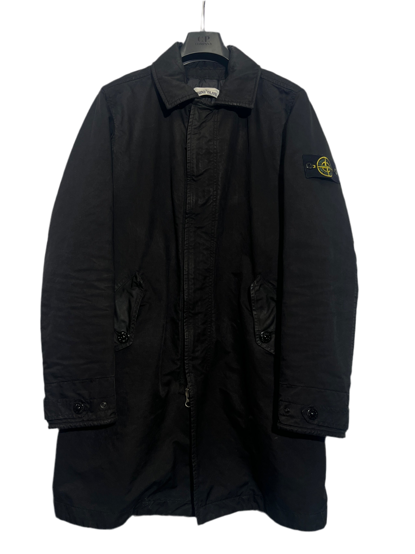 Cappotto nero Stone Island David-TC with Primaloft Insulation Technology - Taglia M