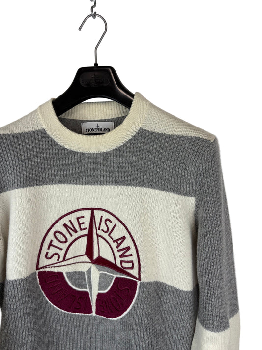 Maglione in lana con logo ricamato Stone Island - Taglia M