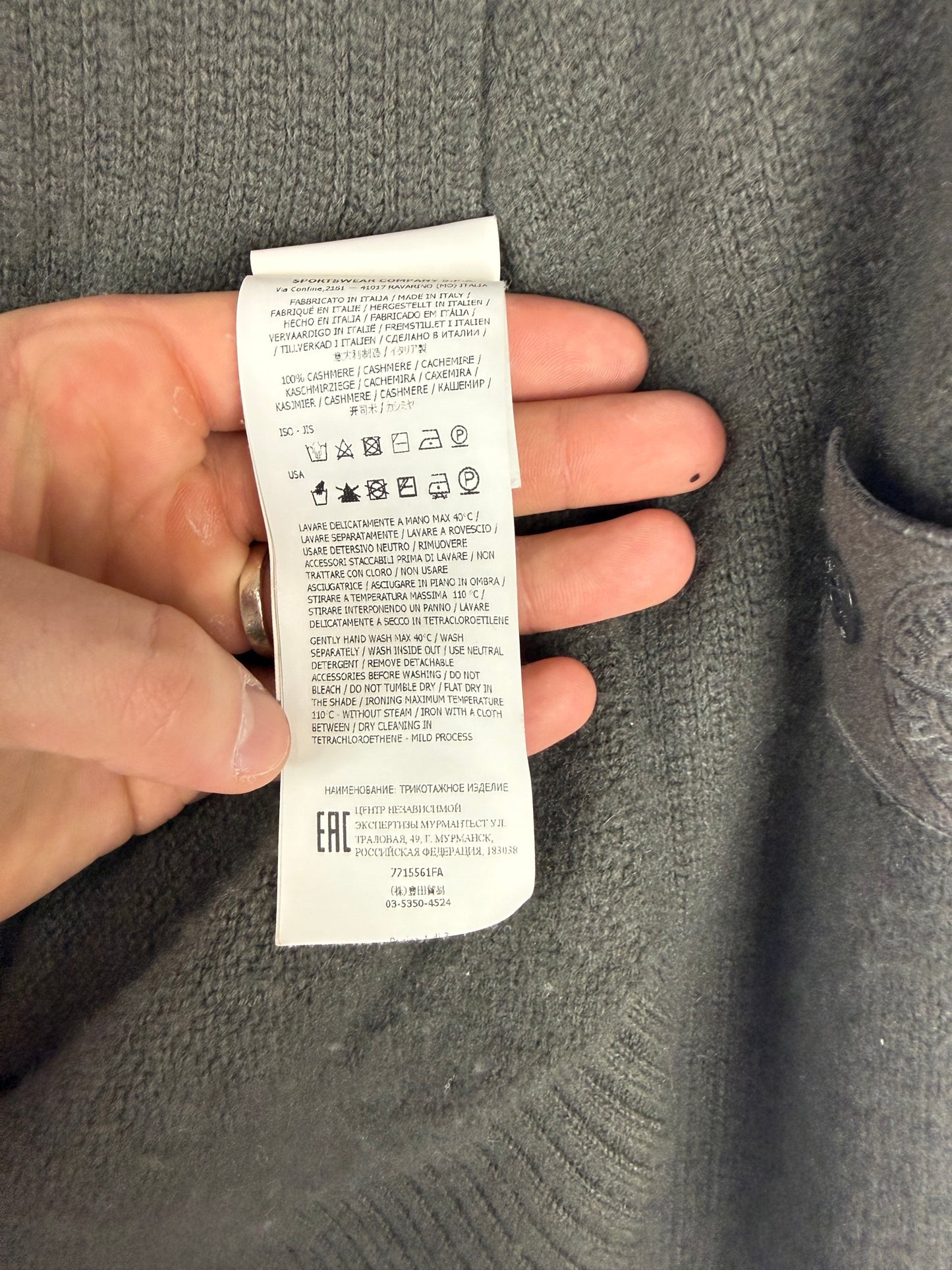 Maglione Ghost grigio con zip Stone Island - Taglia M