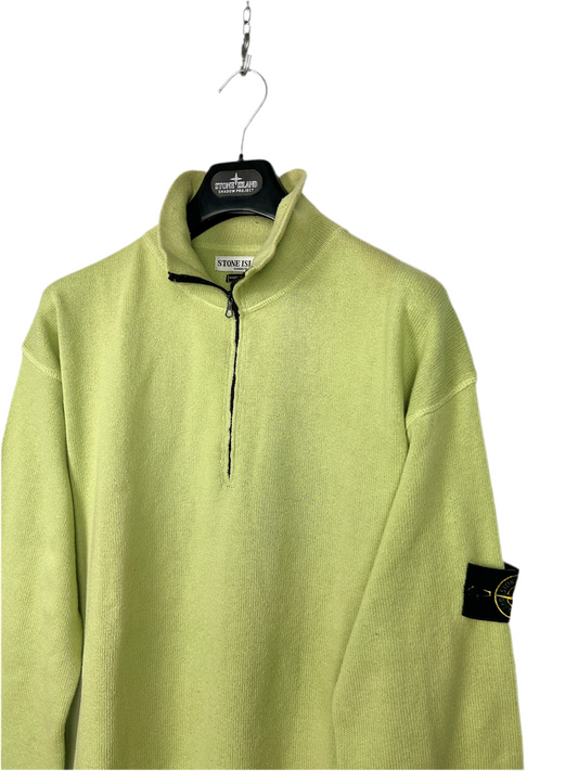 Maglione Vintage verde con zip Stone Island - Taglia XL