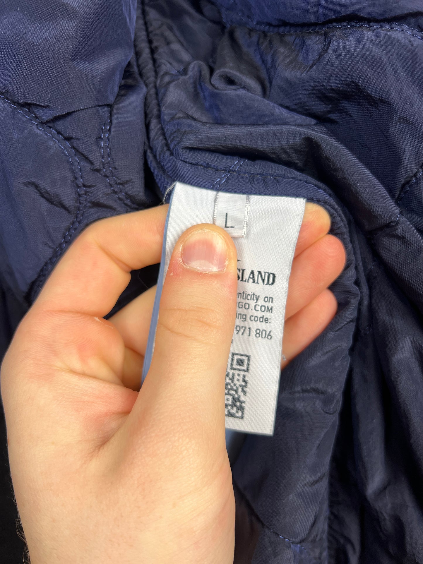 Cappotto in lana Saia Doppia Faccia blu navy Stone Island - Taglia L