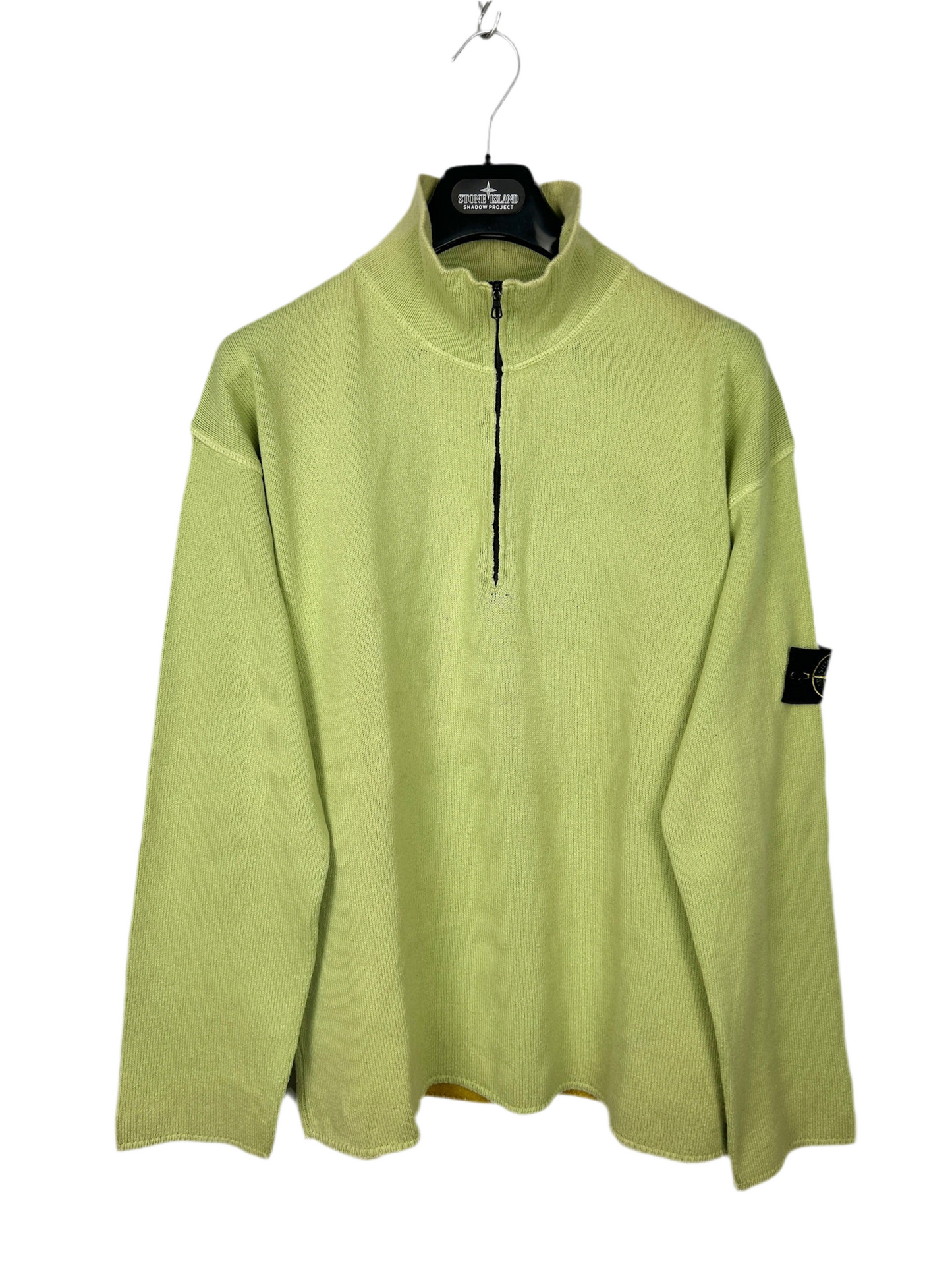 Maglione Vintage verde con zip Stone Island - Taglia XL
