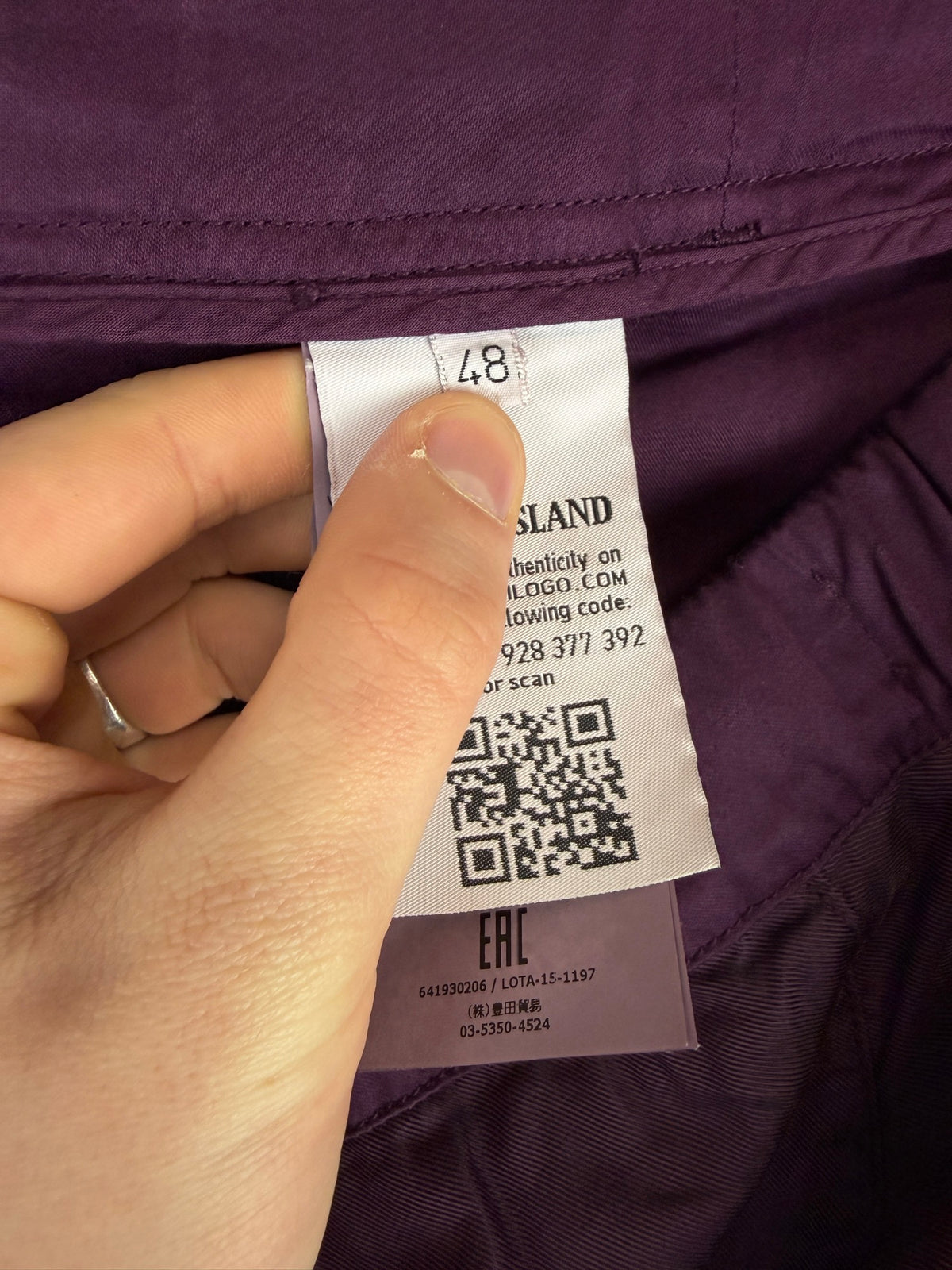 Pantaloni viola Shadow Project Stone Island (nuovi con cartellino) - Taglia W32