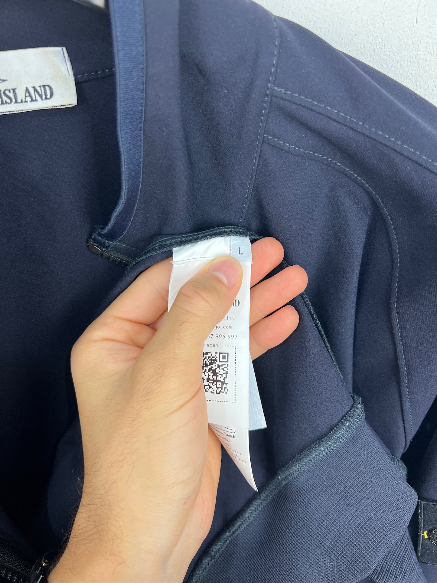 Felpa blu con zip Stone Island - Taglia L