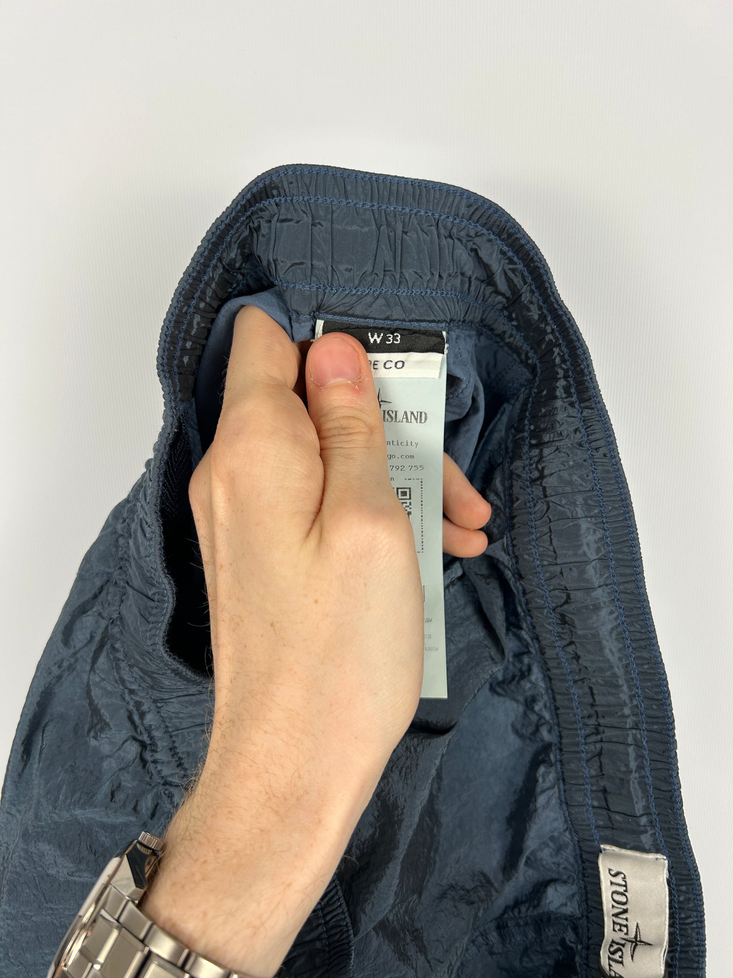 Pantaloncini blu Stone Island (nuovi con cartellino) - Taglia W33