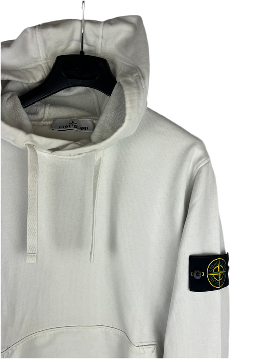 Felpa bianca con cappuccio Stone Island - Taglia S