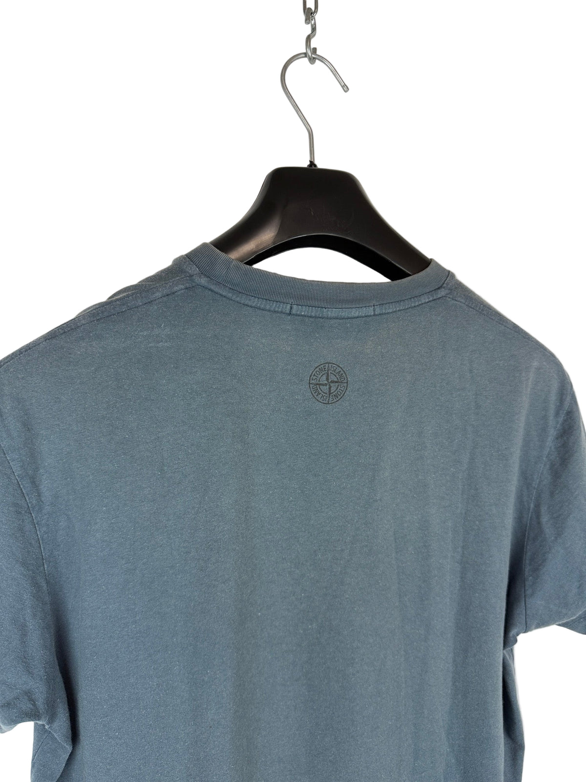 T-shirt blu con stampa Stone Island - Taglia L