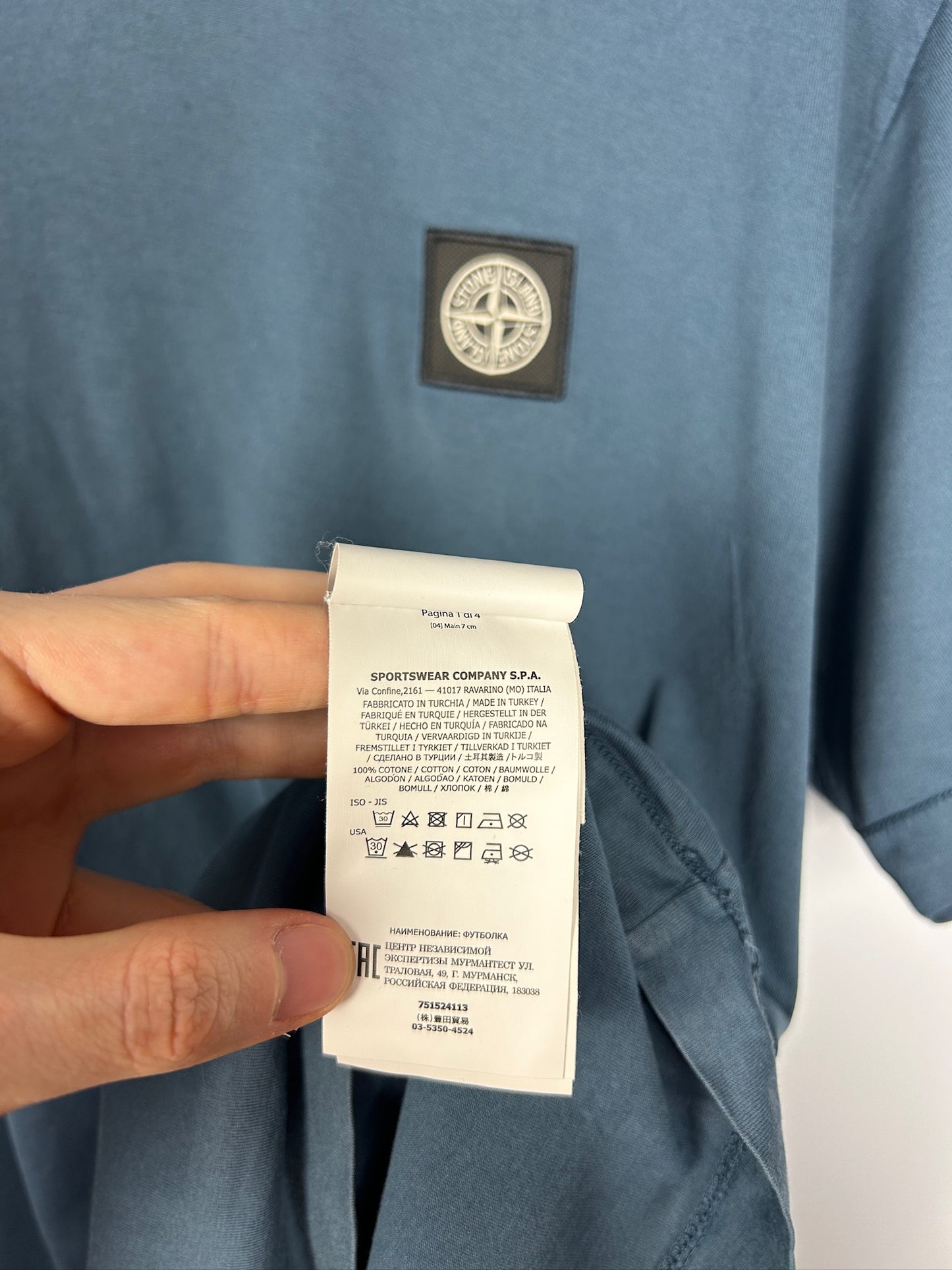 T-shirt blu Stone Island - Taglia M