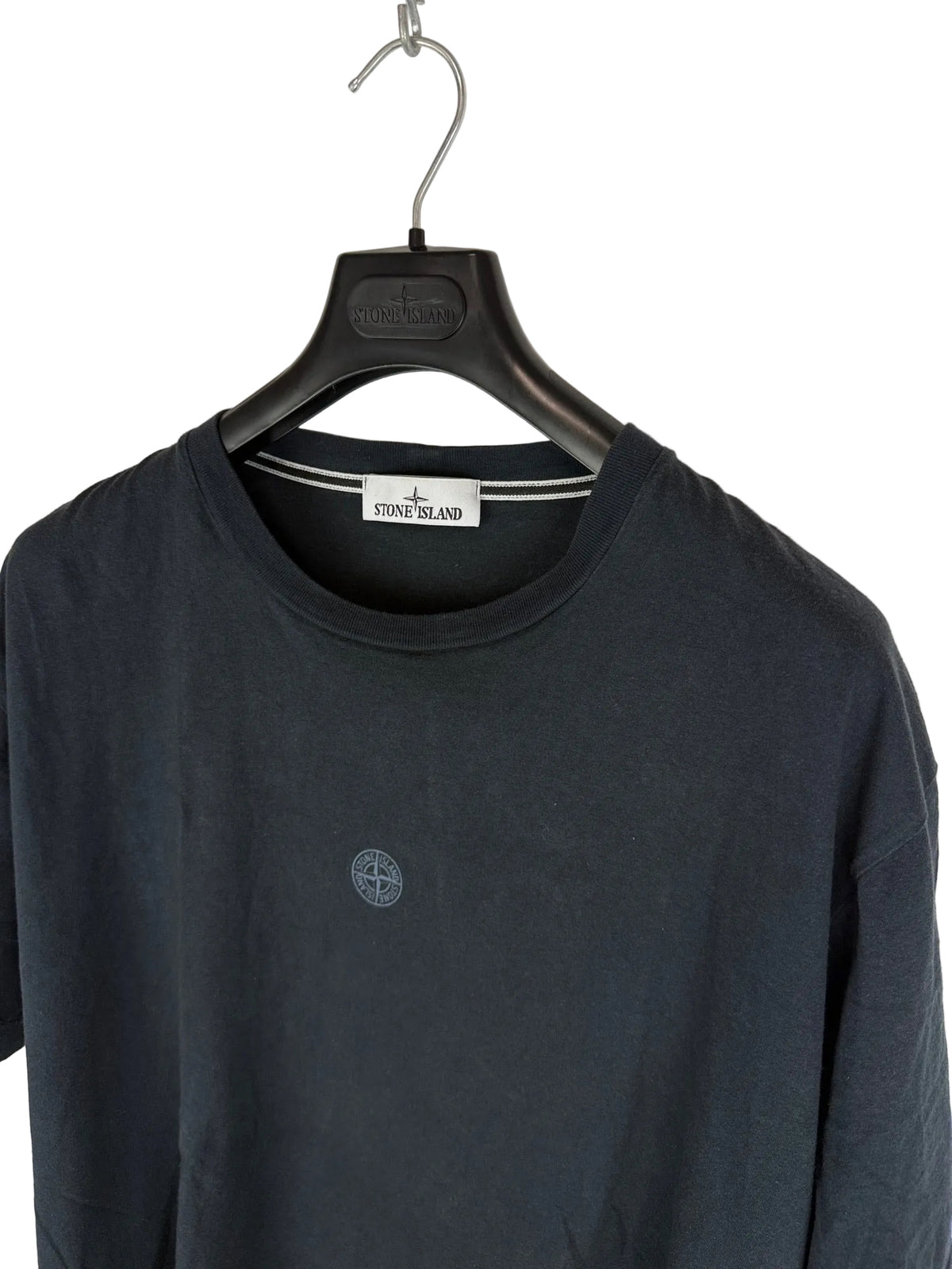T-shirt nera con stampa Stone Island - Taglia XXL - foto 4