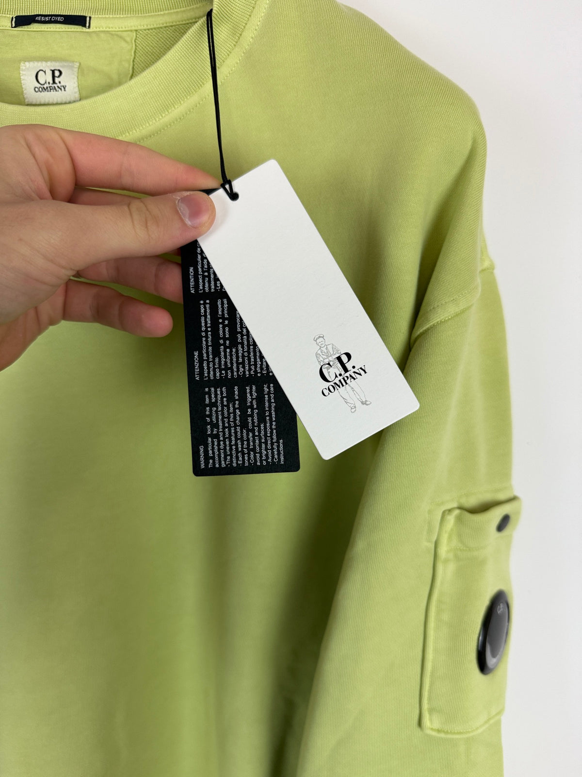Felpa verde chiaro C.P. Company (nuova con cartellino) - Taglia XXL