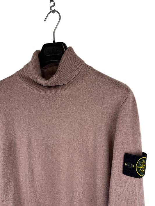 Maglione dolcevita rosa antico Stone Island - Taglia L