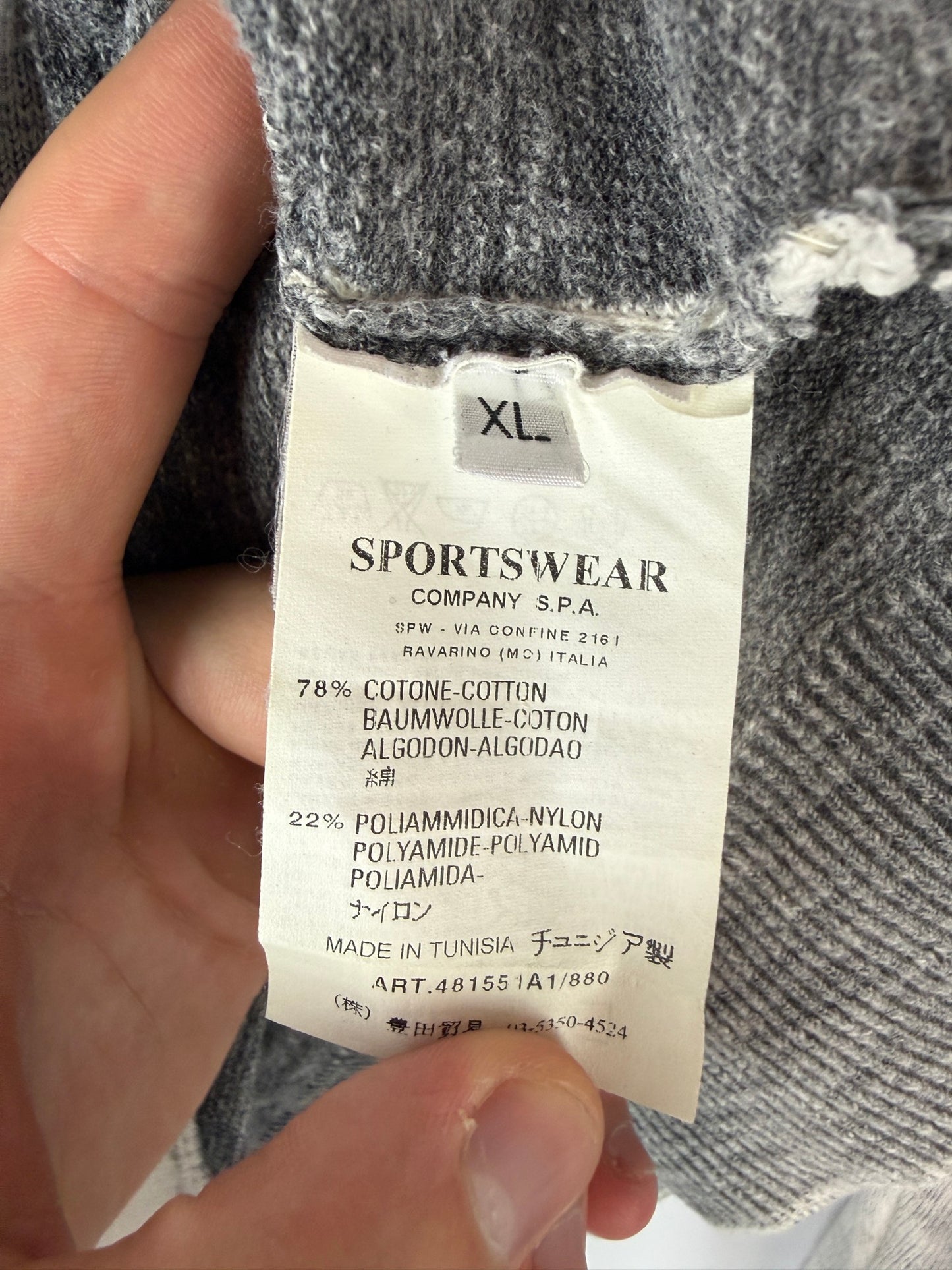 Maglione grigio Special Process reverse dye Stone Island - Taglia XL