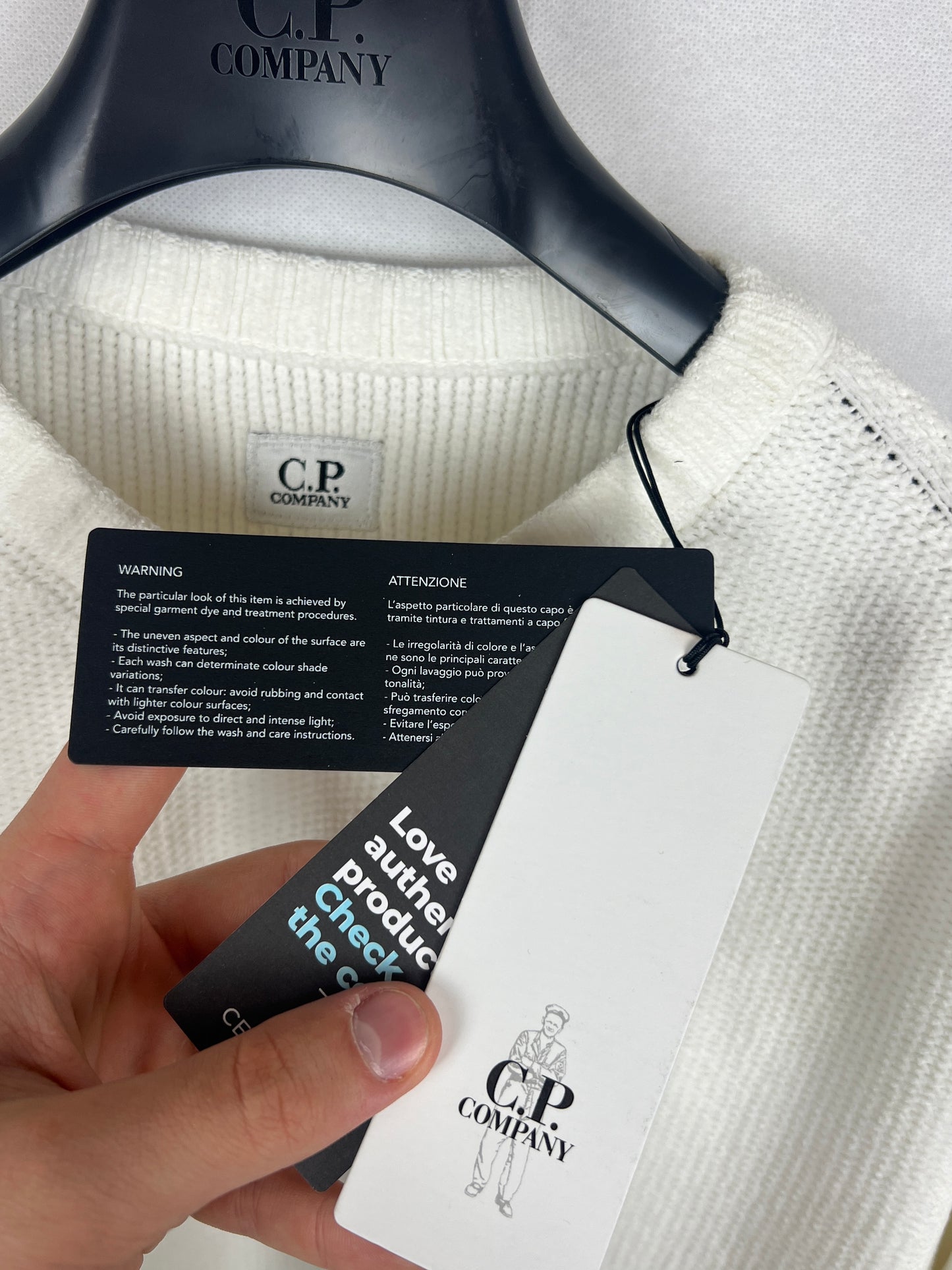 Maglione bianco C.P. Company (nuovo con cartellino) - Taglia L