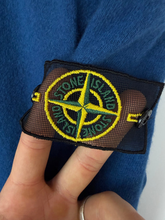 Maglione blu con Mesh Badge Stone Island - Taglia S