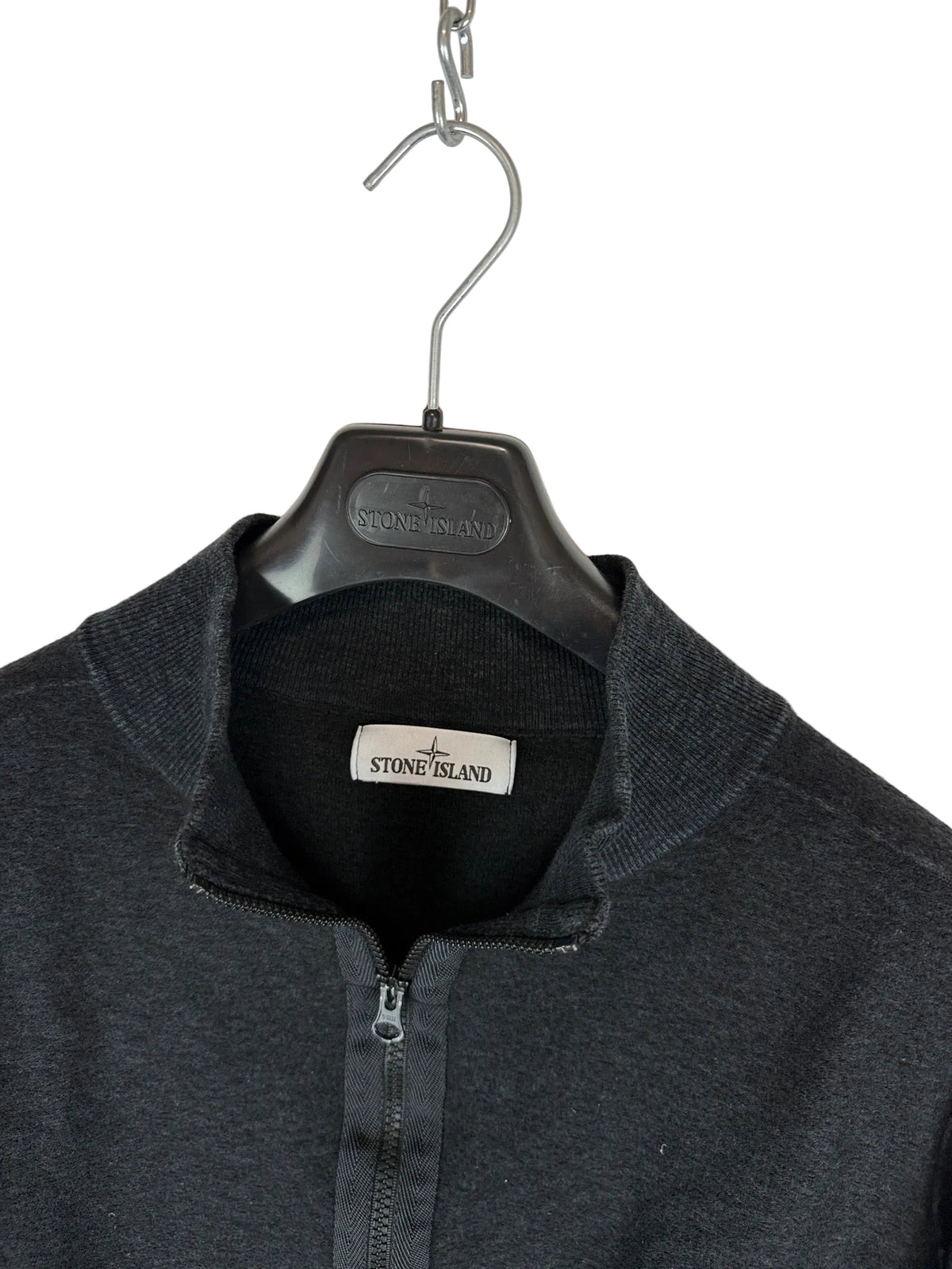 Maglione nero con zip Stone Island - Taglia S