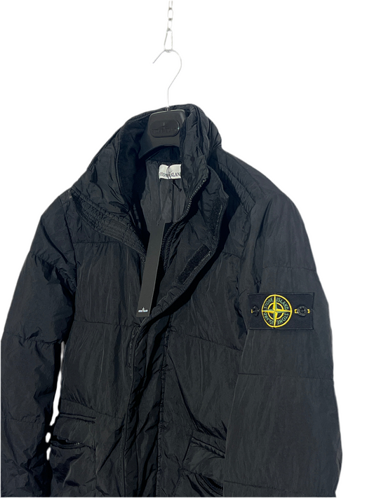 Piumino nero Garment Dyed Crinkle Reps NY Down Stone Island - Taglia S