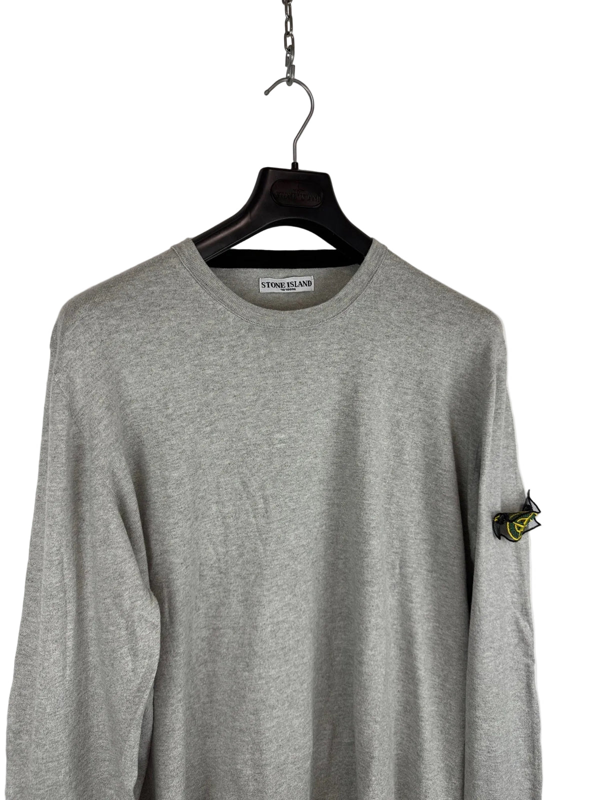 Maglione leggero grigio con Mesh Badge Stone Island - Taglia 3XL