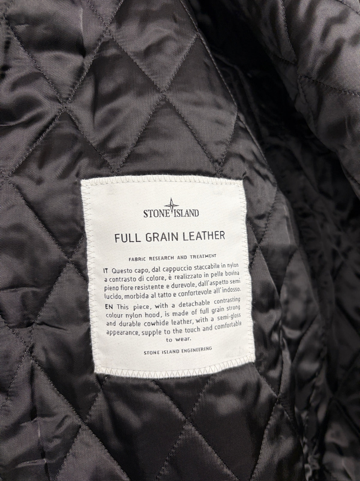 Giacca Helicopter Full Grain Leather Stone Island x Supreme (nuova con cartellino) - Taglia L