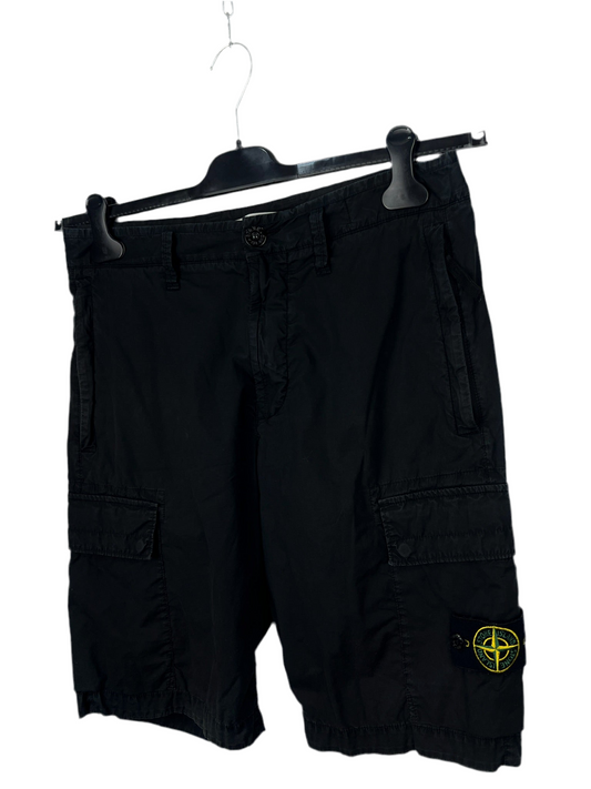 Pantaloncini cargo neri Stone Island - Taglia W30