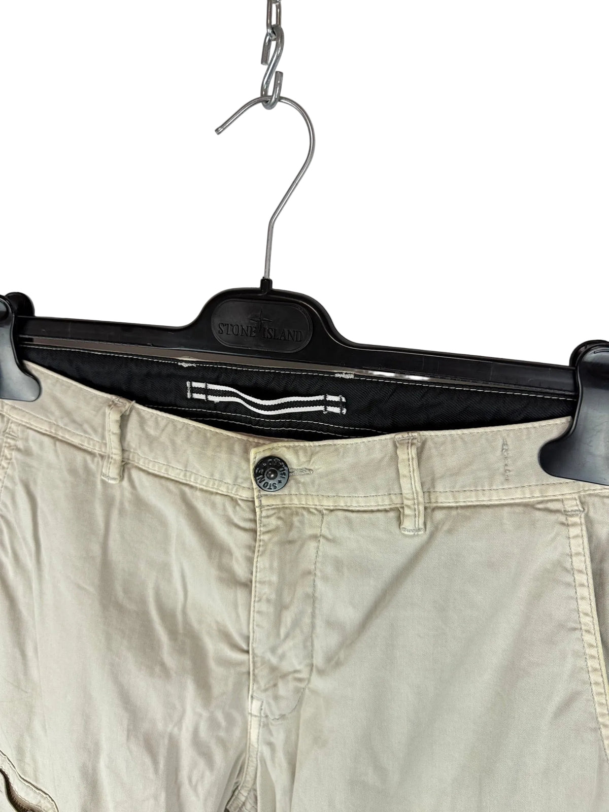 Pantaloni cargo beige Stone Island - Taglia W33 - foto 4