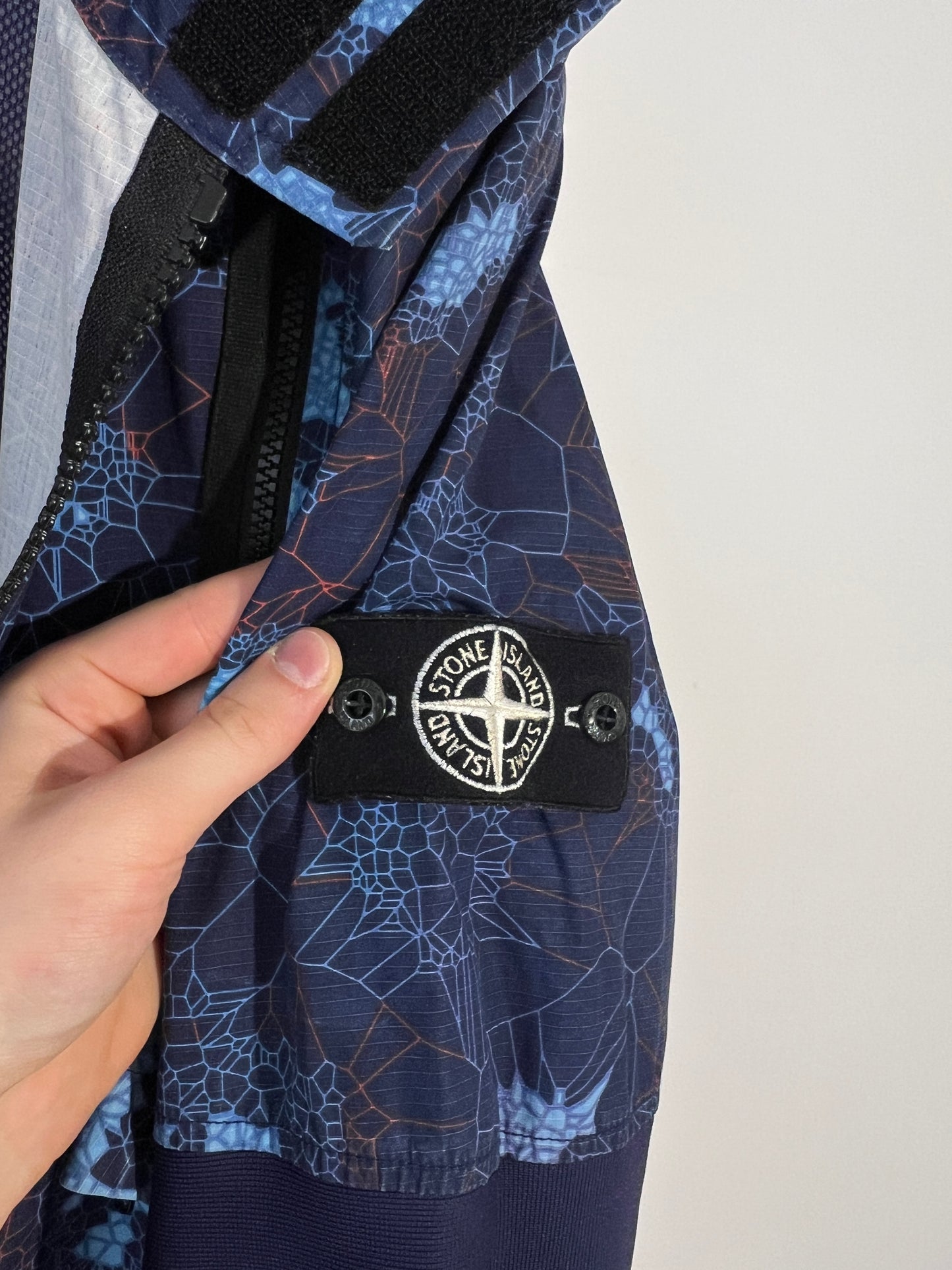 Giacca blu Stone Island Printed Heat Reactive Thermosensitive Fabric (nuova con cartellino) - Taglia L