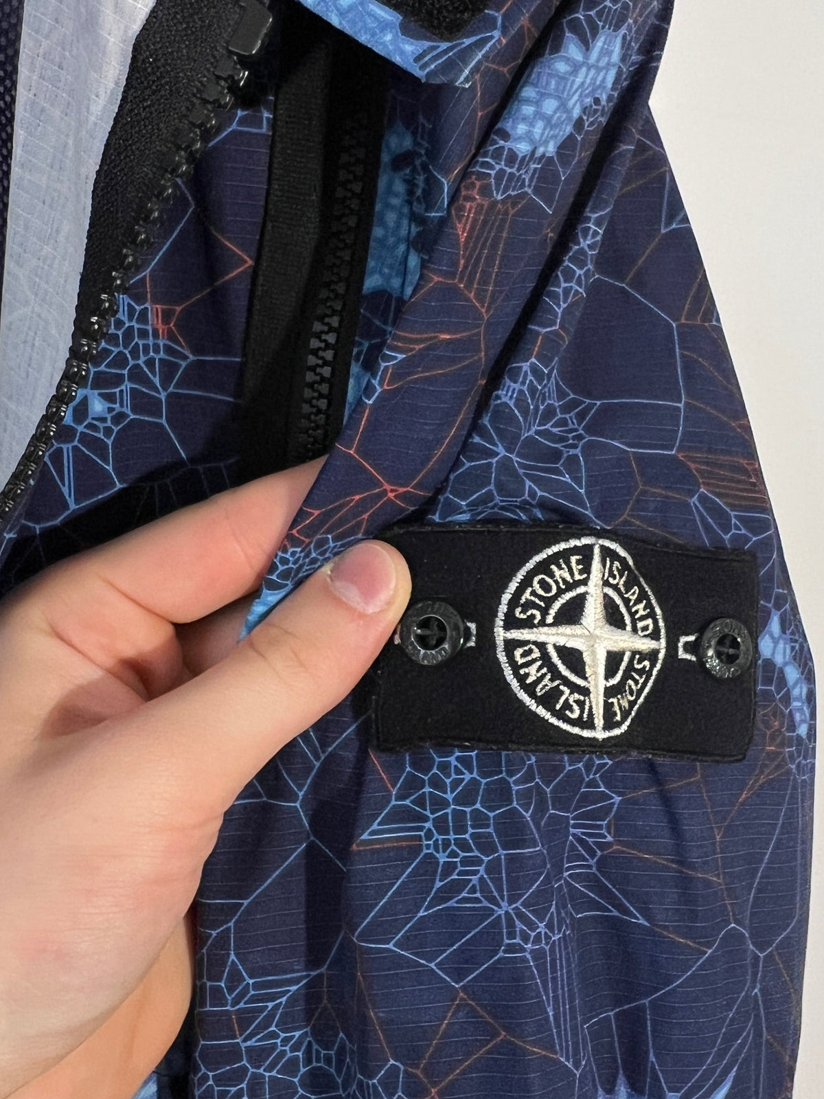Giacca blu Stone Island Printed Heat Reactive Thermosensitive Fabric (nuova con cartellino) - Taglia L