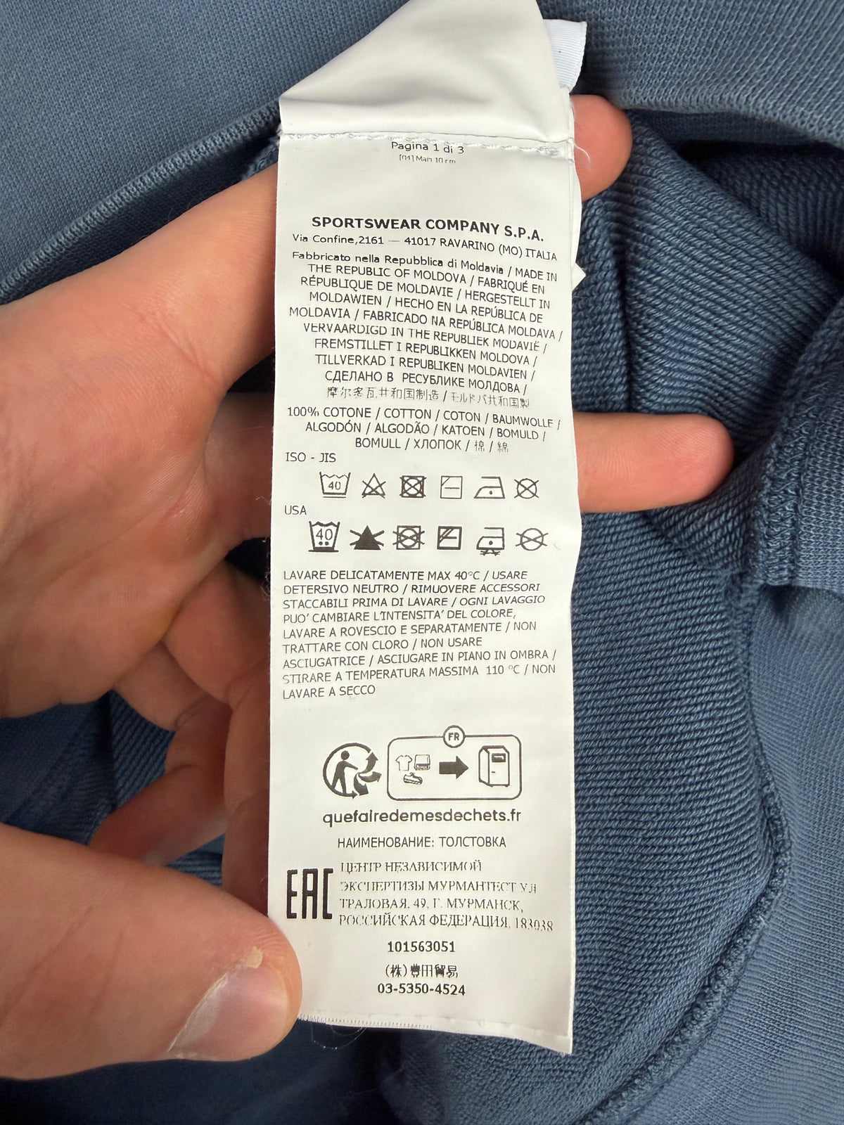 Felpa blu Stone Island - Taglia XXL