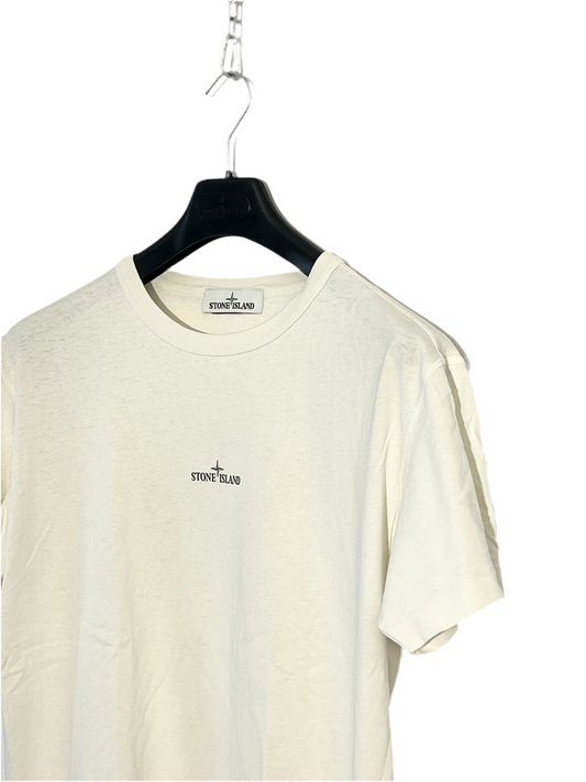 T-shirt bianca con stampa Stone Island - Taglia L