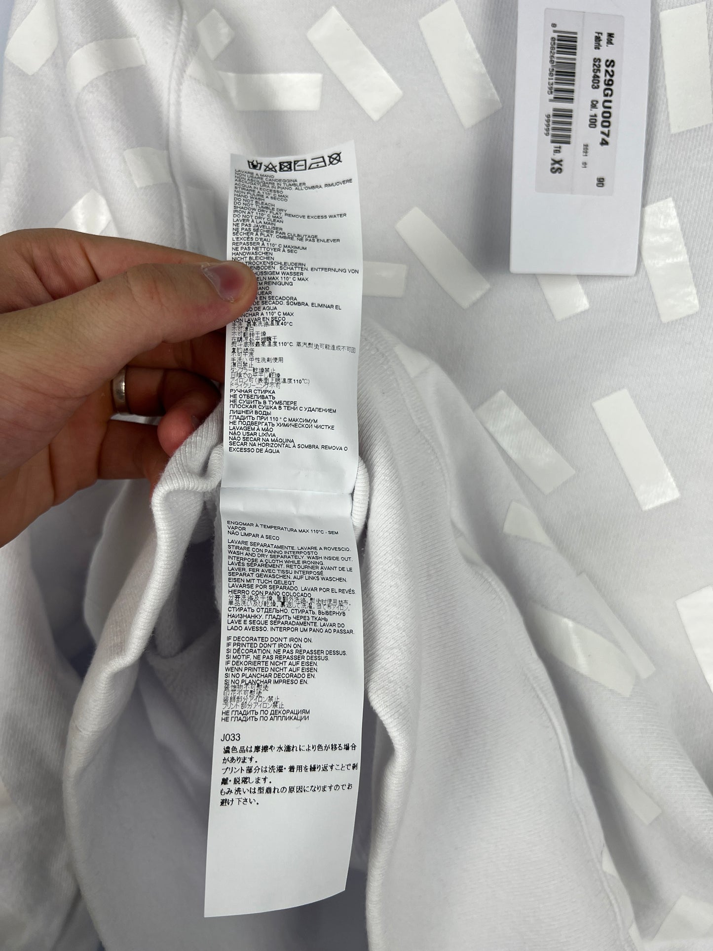 Felpa bianca "Artisanal" Maison Martin Margiela (nuova con cartellino) - Taglia S