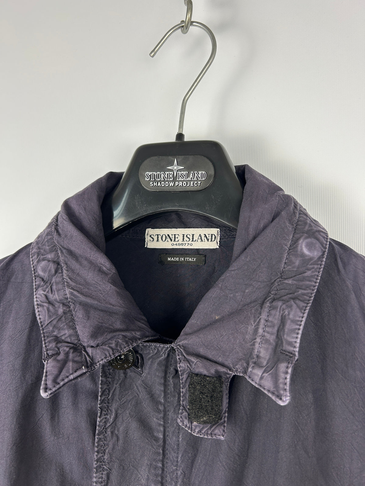Giacca blu navy vintage Paul Harvey Stone Island con toppa sui gomiti - Taglia M