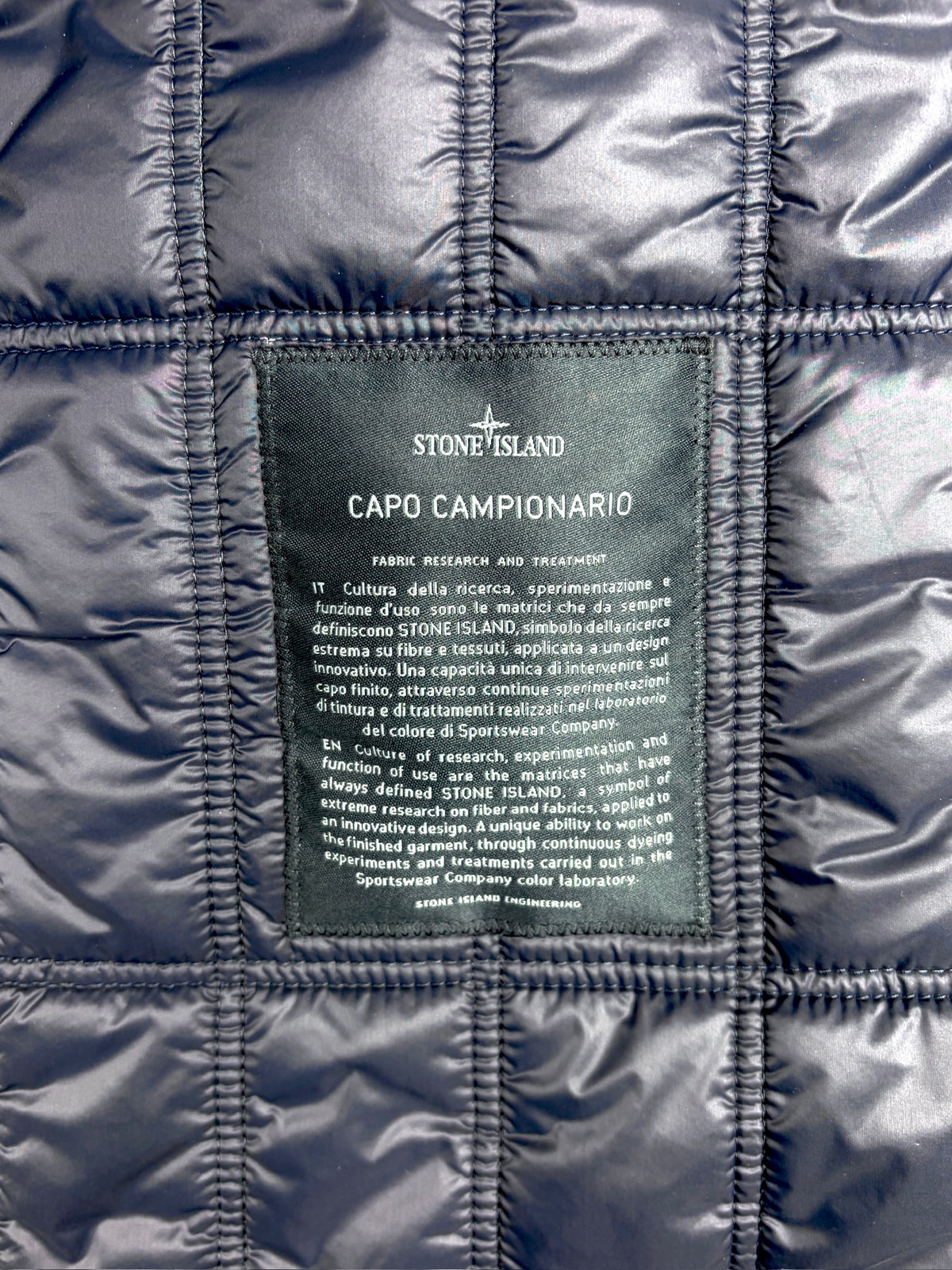 Giacca blu navy Ghost Piece Performance Flannel Capo Campionario Stone Island (nuova con cartellino) - Taglia L