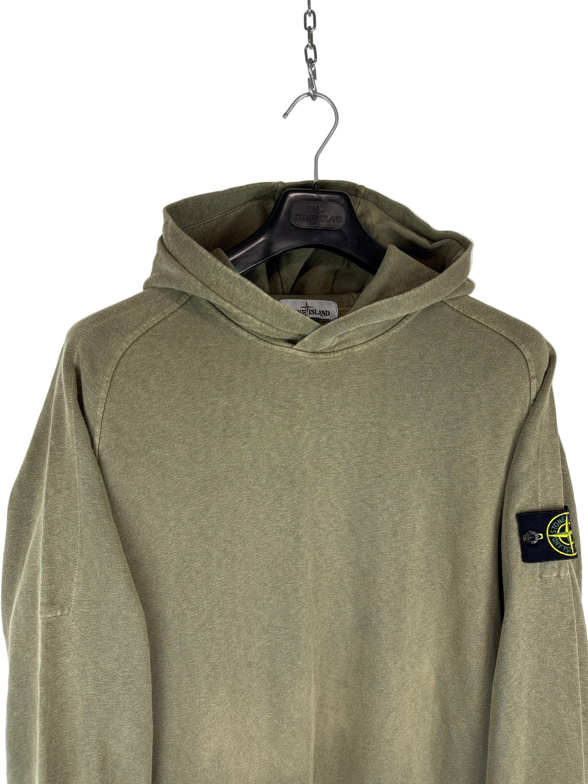 Felpa verde kaki con cappuccio Stone Island - Taglia XL