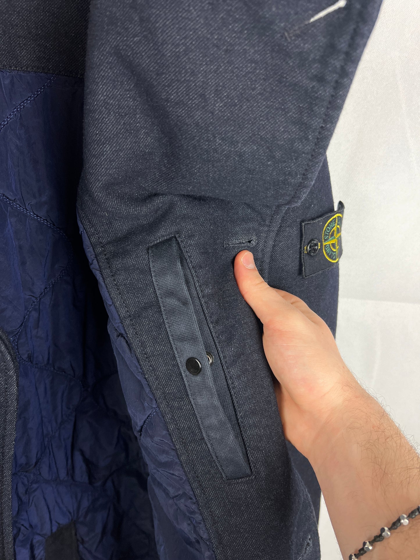 Cappotto in lana Saia Doppia Faccia blu navy Stone Island - Taglia L