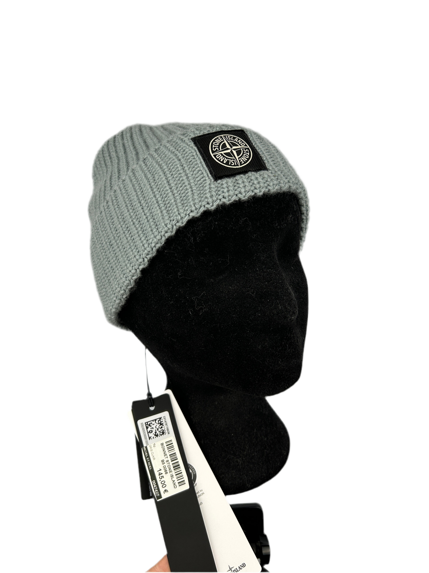 Berretto grigio chiaro Stone Island (nuovo con cartellino)