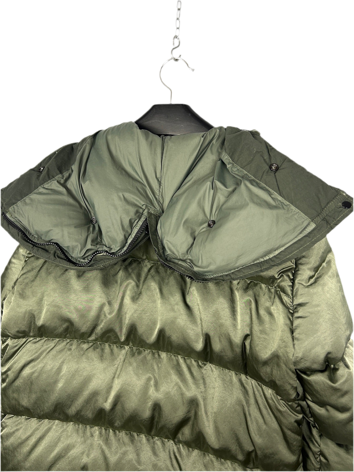 Giacca Nylon Raso Down-TC verde Stone Island - Taglia M