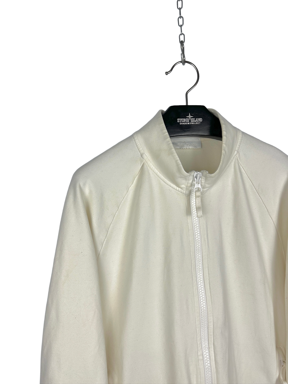 Felpa bianca con zip Ghost Stone Island - Taglia XL