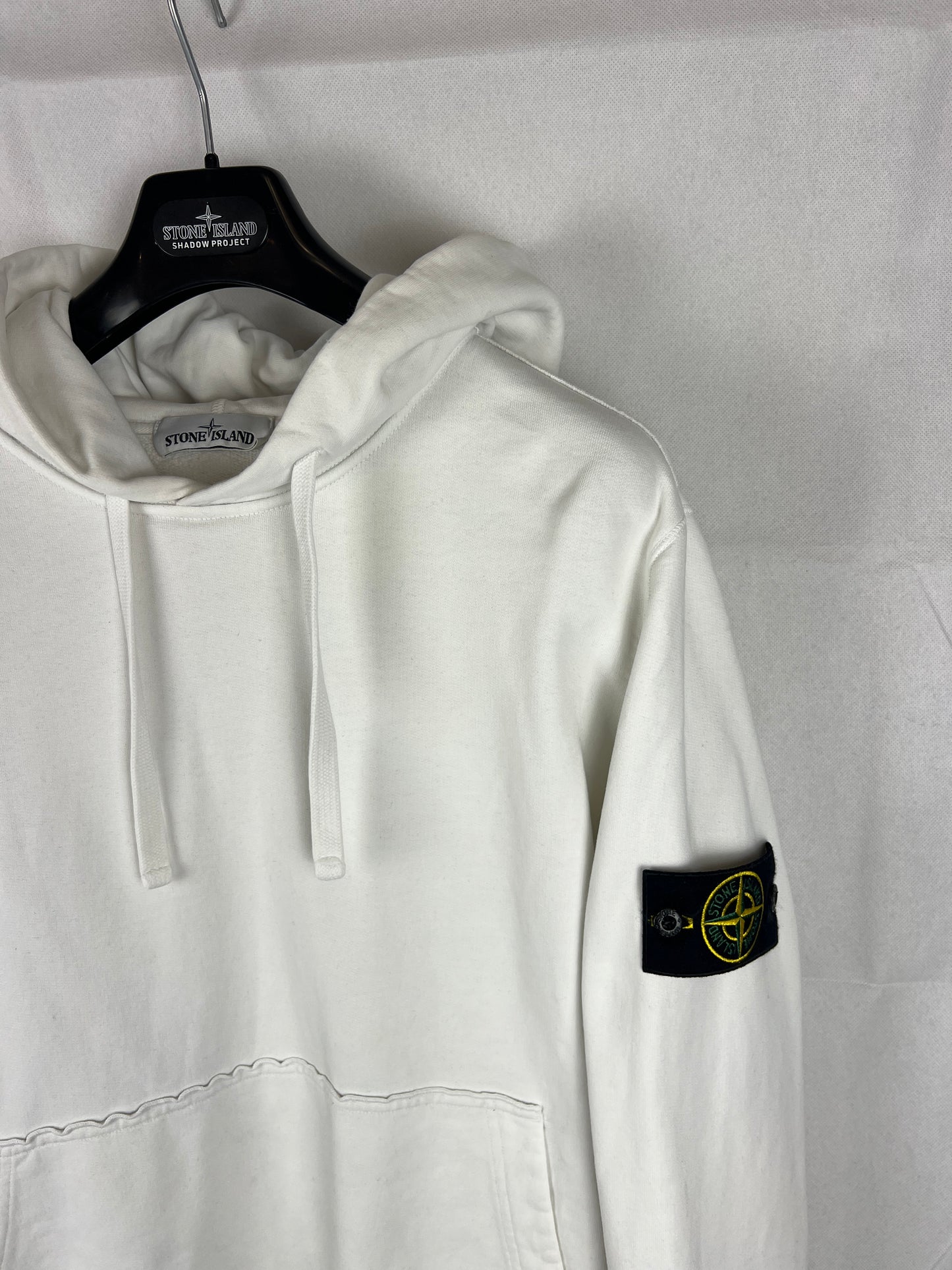 Felpa bianca con cappuccio Stone Island - Taglia XL