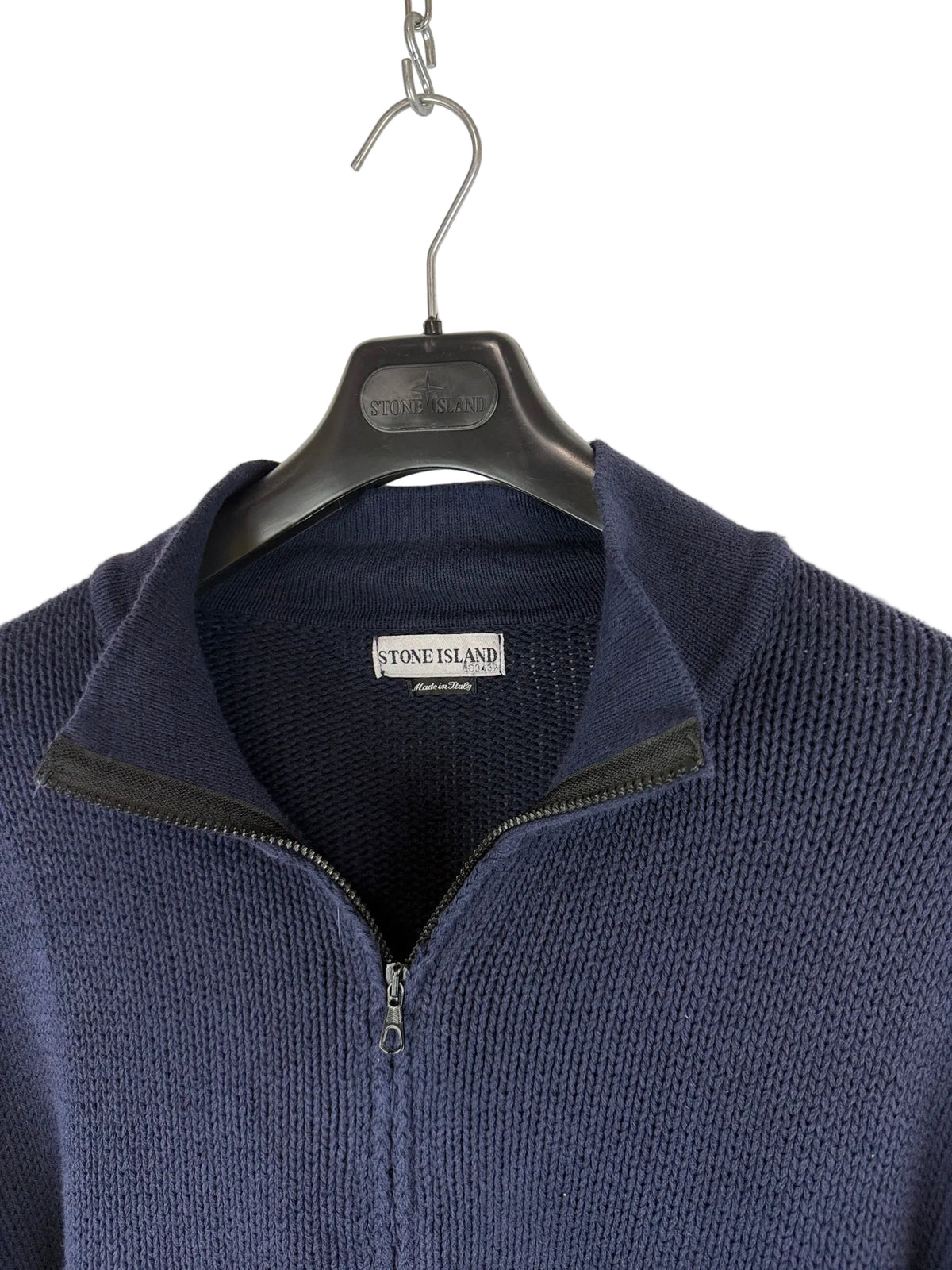 Maglione Vintage blu con zip Stone Island - Taglia XXL