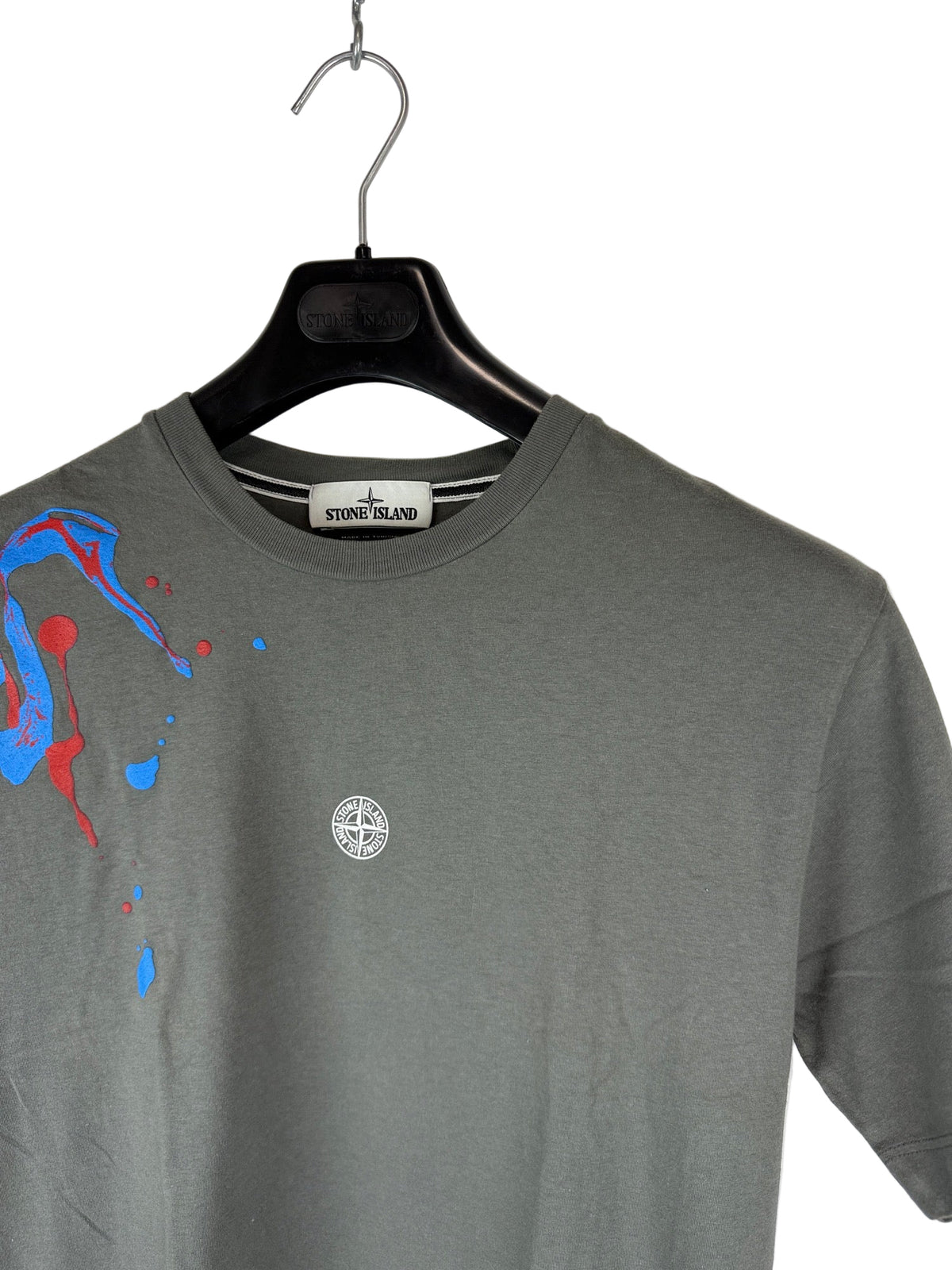 T-shirt grigia con fantasia Stone Island - Taglia M