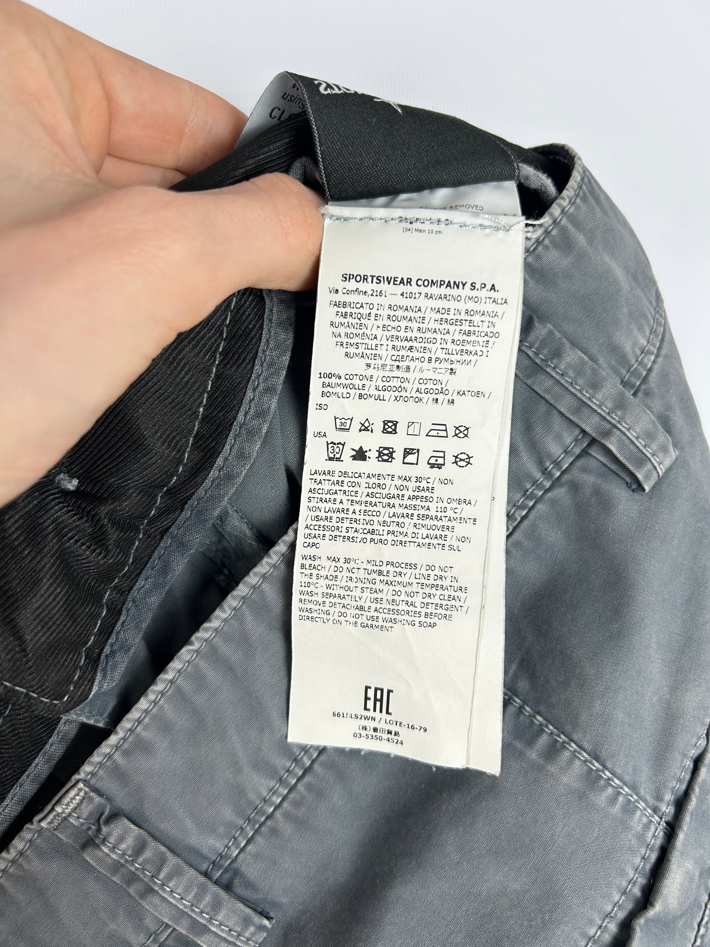 Pantaloncini cargo grigi Stone Island - Taglia W30